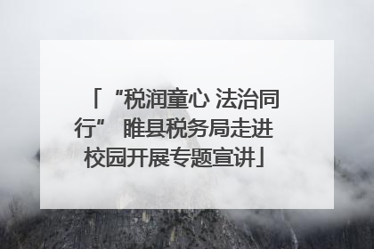 “税润童心 法治同行” 睢县税务局走进校园开展专题宣讲