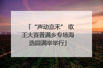 “声动嘉禾” 歌王大赛普满乡专场海选圆满举举行