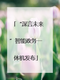 “深言未来”智能政务一体机发布
