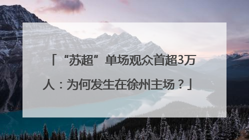 “苏超”单场观众首超3万人：为何发生在徐州主场？