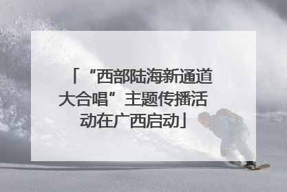 “西部陆海新通道大合唱”主题传播活动在广西启动