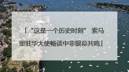 “这是一个历史时刻” 索马里驻华大使畅谈中非银幕共鸣