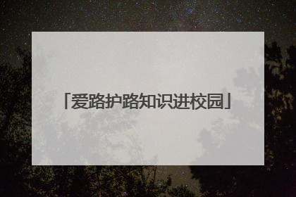 爱路护路知识进校园