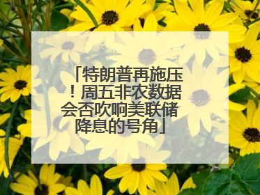 特朗普再施压！周五非农数据会否吹响美联储降息的号角