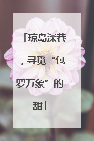 琼岛深巷，寻觅“包罗万象”的甜