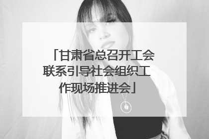 甘肃省总召开工会联系引导社会组织工作现场推进会