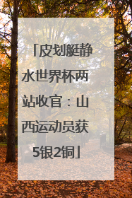皮划艇静水世界杯两站收官：山西运动员获5银2铜