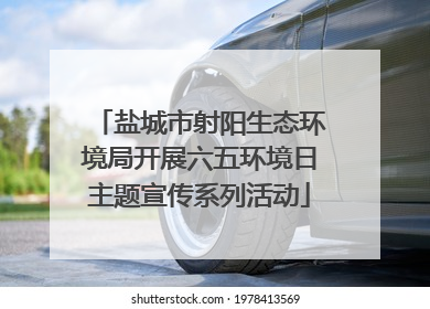 盐城市射阳生态环境局开展六五环境日主题宣传系列活动