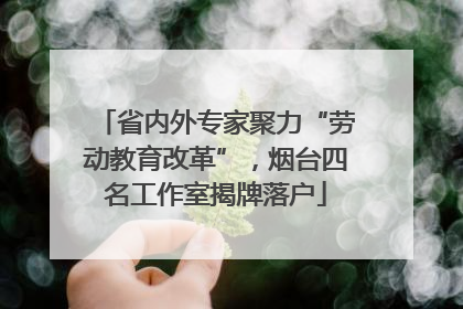 省内外专家聚力“劳动教育改革”，烟台四名工作室揭牌落户