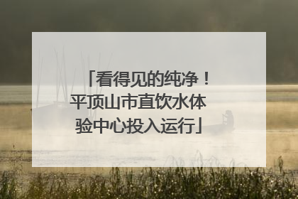 看得见的纯净！平顶山市直饮水体验中心投入运行