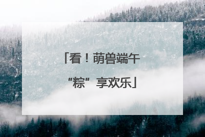 看！萌兽端午“粽”享欢乐