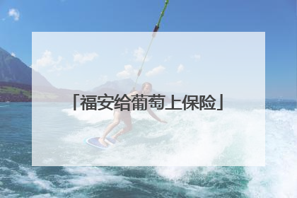 福安给葡萄上保险