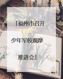 福州市召开少年军校观摩推进会