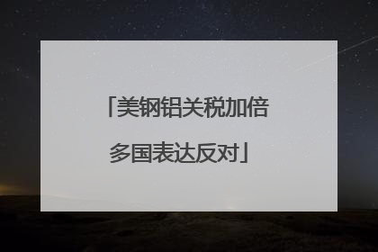 美钢铝关税加倍 多国表达反对