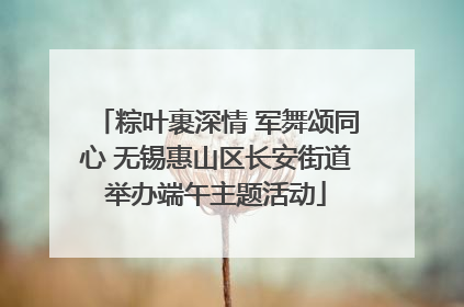 粽叶裹深情 军舞颂同心 无锡惠山区长安街道举办端午主题活动