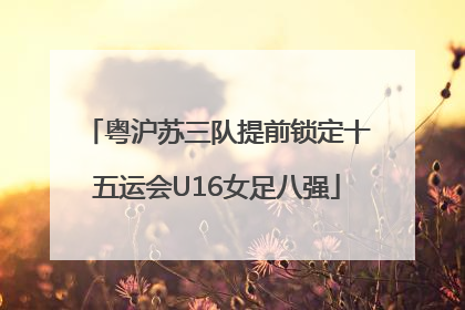 粤沪苏三队提前锁定十五运会U16女足八强
