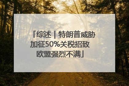 综述｜特朗普威胁加征50%关税招致欧盟强烈不满