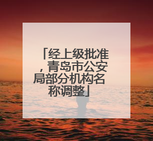 经上级批准，青岛市公安局部分机构名称调整