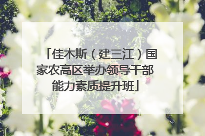 佳木斯（建三江）国家农高区举办领导干部能力素质提升班