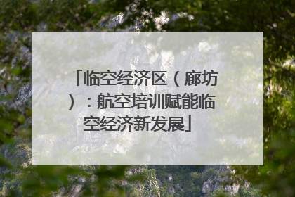 临空经济区（廊坊）：航空培训赋能临空经济新发展