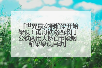世界最宽钢箱梁开始架设！甬舟铁路西堠门公铁两用大桥首节段钢箱梁架设启动
