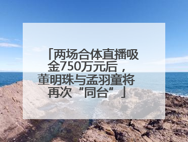 两场合体直播吸金750万元后，董明珠与孟羽童将再次“同台”