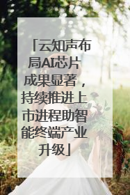 云知声布局AI芯片成果显著，持续推进上市进程助智能终端产业升级