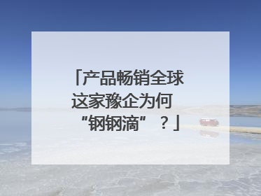 产品畅销全球 这家豫企为何“钢钢滴”？