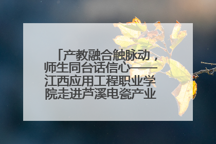 产教融合触脉动，师生同台话信心——江西应用工程职业学院走进芦溪电瓷产业园创新思政课堂
