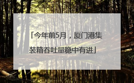 今年前5月，厦门港集装箱吞吐量稳中有进