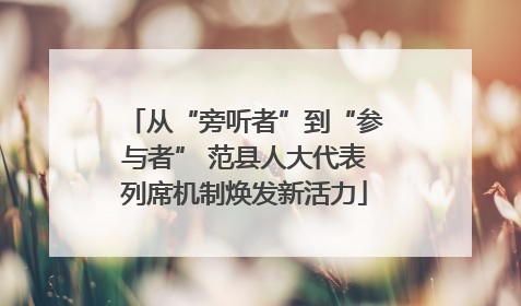 从“旁听者”到“参与者” 范县人大代表列席机制焕发新活力