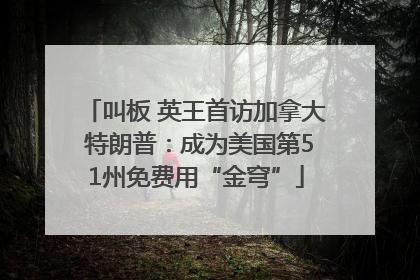 叫板 英王首访加拿大 特朗普：成为美国第51州免费用“金穹”