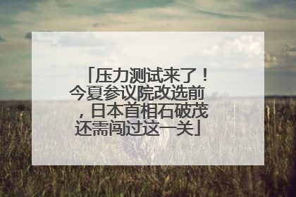 压力测试来了！今夏参议院改选前，日本首相石破茂还需闯过这一关