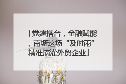 党建搭台，金融赋能，南塘这场“及时雨”精准滴灌外贸企业