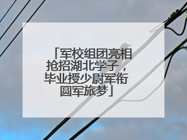 军校组团亮相抢招湖北学子，毕业授少尉军衔圆军旅梦