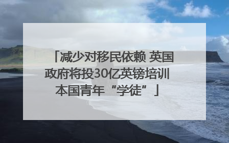减少对移民依赖 英国政府将投30亿英镑培训本国青年“学徒”