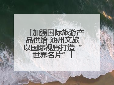 加强国际旅游产品供给 池州文旅以国际视野打造“世界名片”