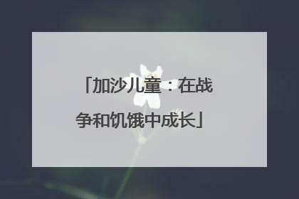 加沙儿童：在战争和饥饿中成长
