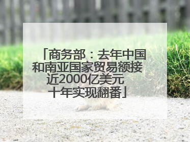 商务部：去年中国和南亚国家贸易额接近2000亿美元 十年实现翻番