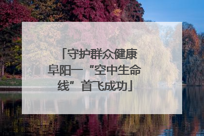 守护群众健康 阜阳一“空中生命线”首飞成功