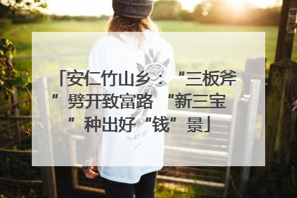 安仁竹山乡：“三板斧”劈开致富路 “新三宝”种出好“钱”景