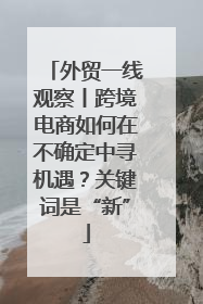 外贸一线观察丨跨境电商如何在不确定中寻机遇？关键词是“新”