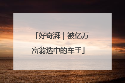 好奇湃｜被亿万富翁选中的车手