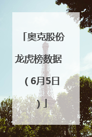 奥克股份龙虎榜数据（6月5日）