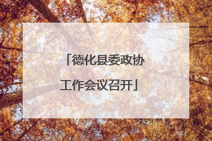 德化县委政协工作会议召开