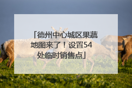 德州中心城区果蔬地图来了！设置54处临时销售点