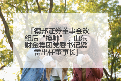 德邦证券董事会改组后“换帅”，山东财金集团党委书记梁雷出任董事长