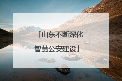 山东不断深化智慧公安建设