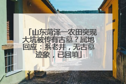 山东菏泽一农田突现大坑被传有古墓？属地回应：系老井，无古墓迹象，已回填