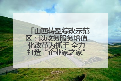 山西转型综改示范区：以政务服务增值化改革为抓手 全力打造“企业家之家”贴心服务体系